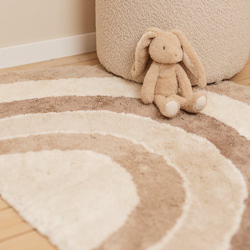 Vloerkleed Regenboog Naturel - 80x130 cm kopen? | Little Dutch