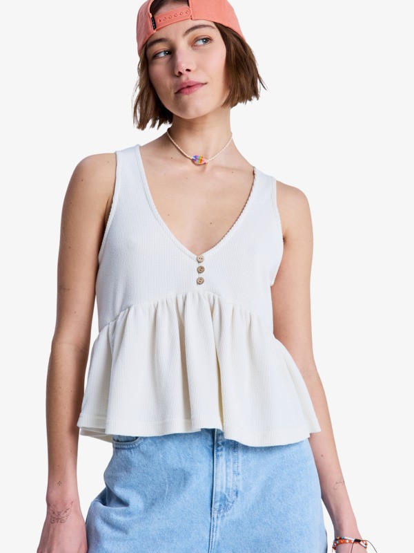 New Serenity Débardeur à volants Blanc Femme
