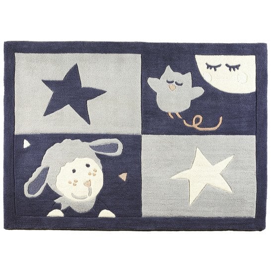 Merlin tapis de chambre 130x90    Bleu        de               Sauthon Baby's Sweet Home