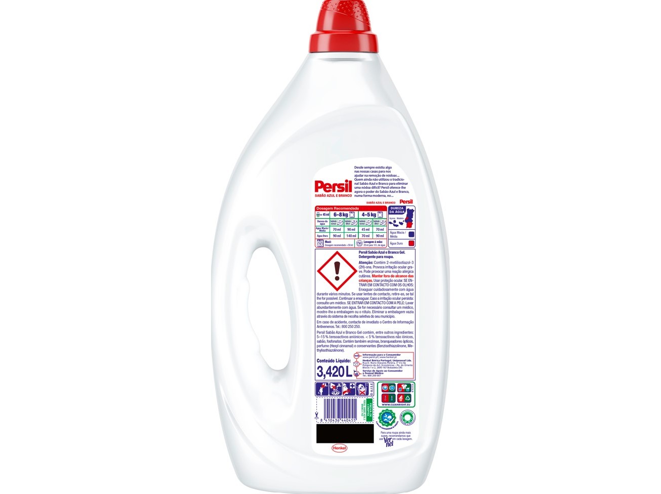 DETERGENTE ROUPA MÁQUINA LÍQUIDO PERSIL SABÃO AZUL & BRANCO 76D