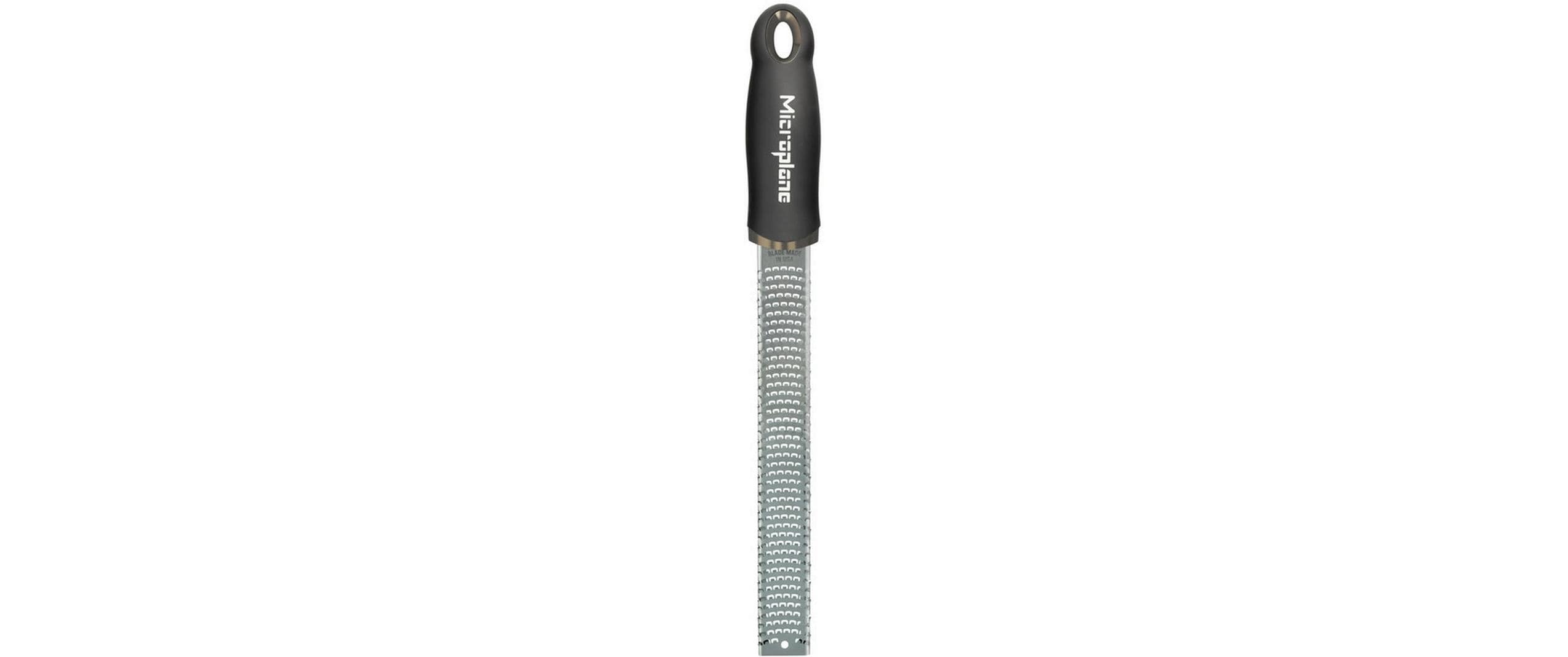 Gourmet Premium Zester/Reibe Schwarz/SilberHandreibe mit Edelstahlklingen