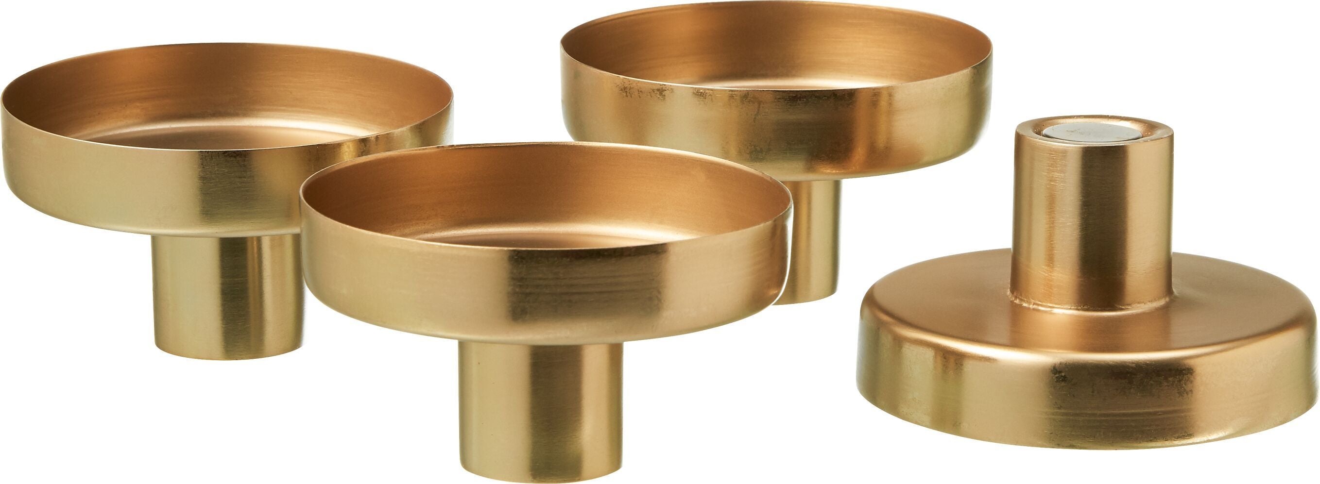 LINUS Kerzenhalter - Gold / H: 5.5 cm