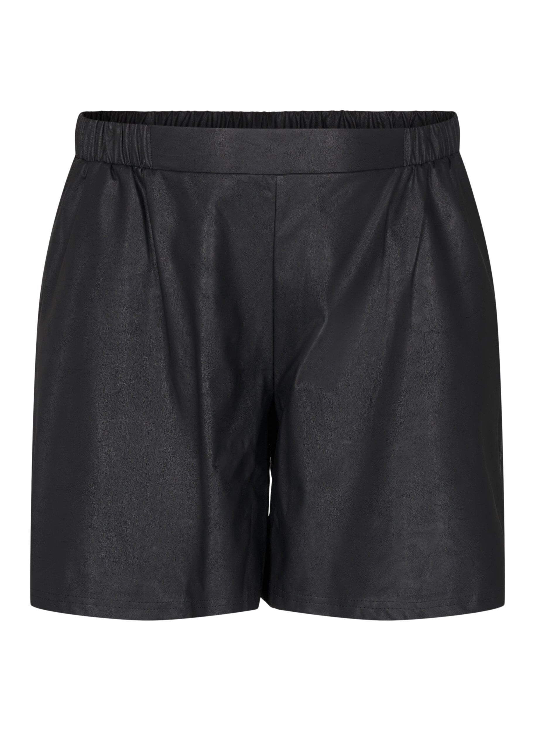 Løse shorts i imiteret læder