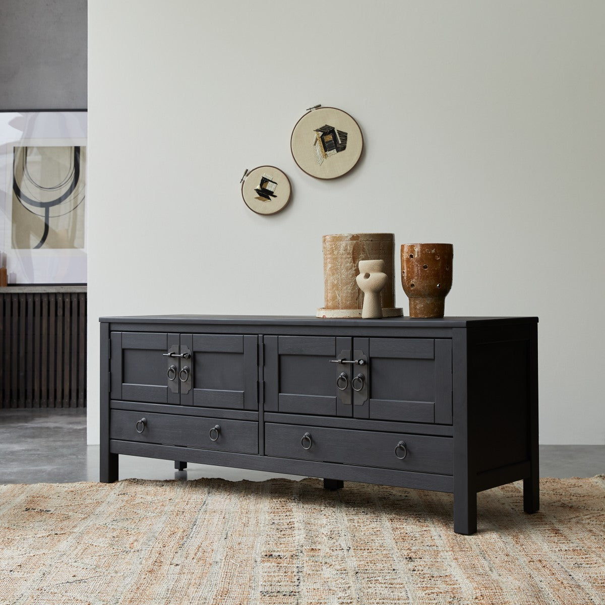 Tikamoon - Thaki Black - Wengé tv-meubel 140 cm