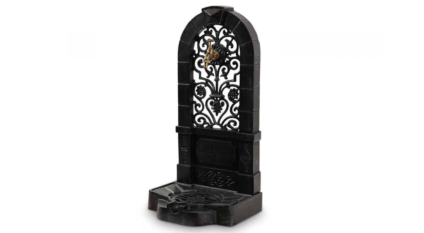 Fontaine de jardin fonte gris 35.5x31x74.5cm