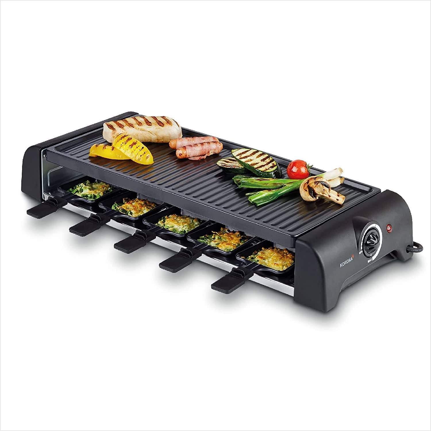 Korona 45060 Raclette Grill 10er 1.500Watt schwarz