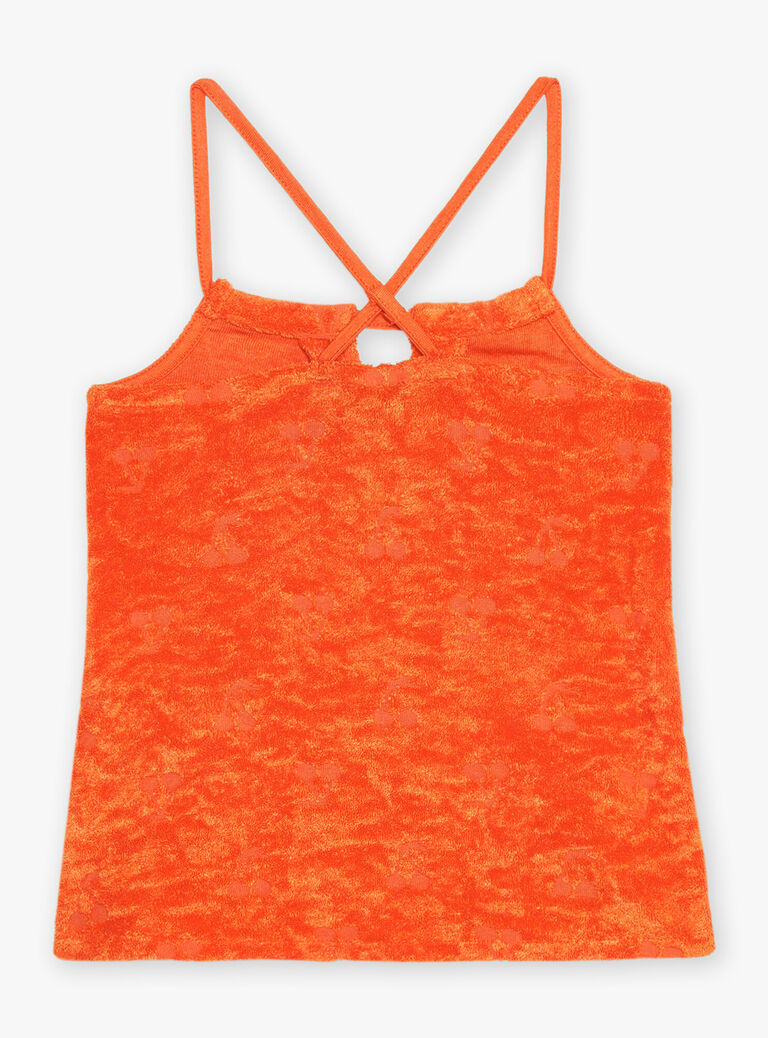 Débardeur orange en éponge