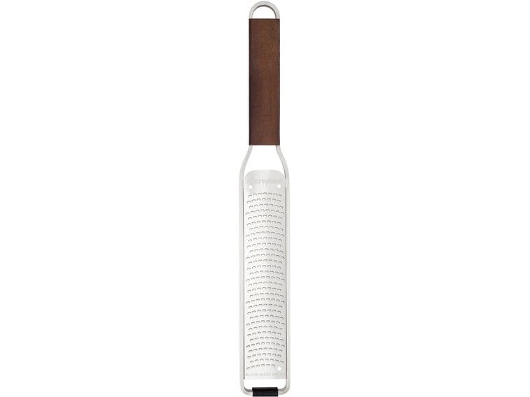 Microplane Zestenreibe Master Braun/Silber Zester-Reibe für Hartkäse, Ingwer, Knoblauch, Gewürze, Schokolade und Nüsse