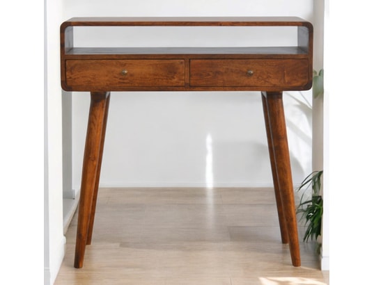 ARTISAN FURNITURE - Table console courbée en châtaignier