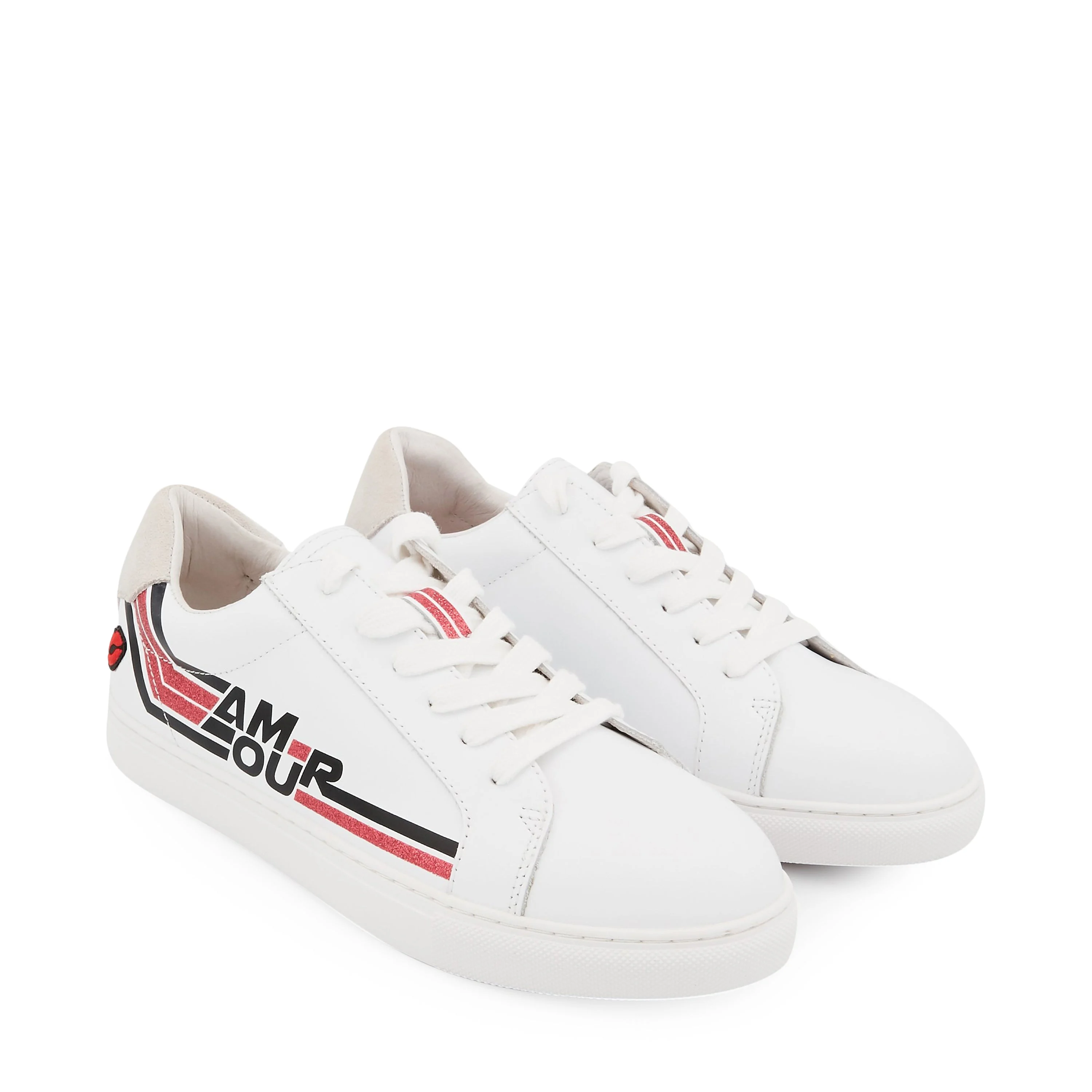 SIMONE RETRO AMOUR - Sneakers en cuir | Blanc
