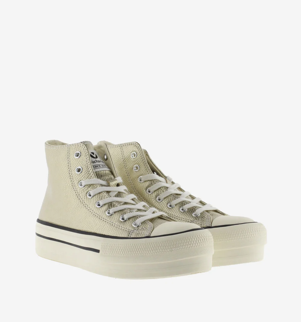 TRIBU DOBLE METAL MID BOOTPLATINO