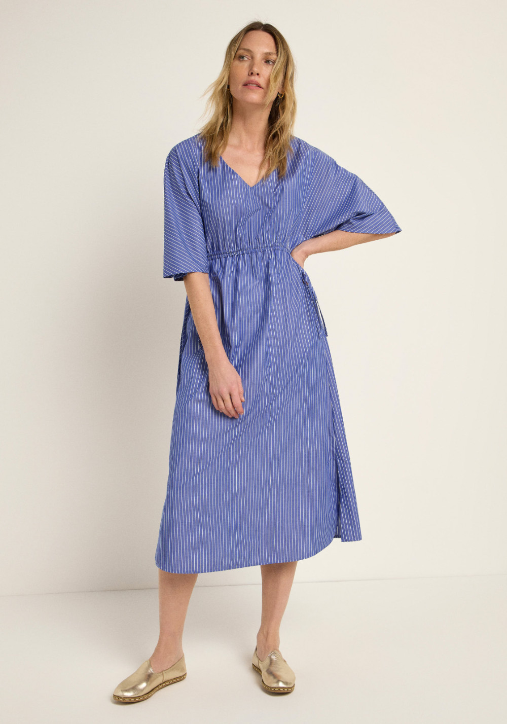 Lanius Chambray Bluse Lanius GOTS Horizon Blue | RRREVOLVE