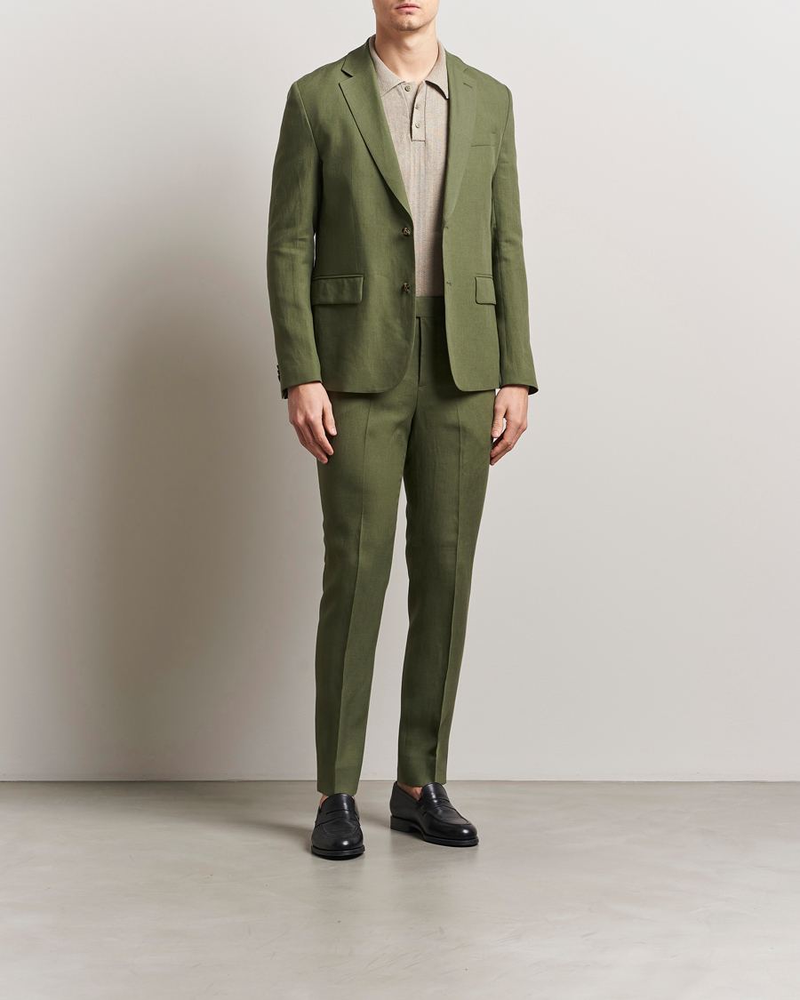 J.Lindeberg Grant Super Linen Pants Olivinie