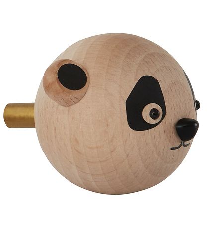 OYOY Haken - 4x4x4 cm - Mini - Panda - Natur