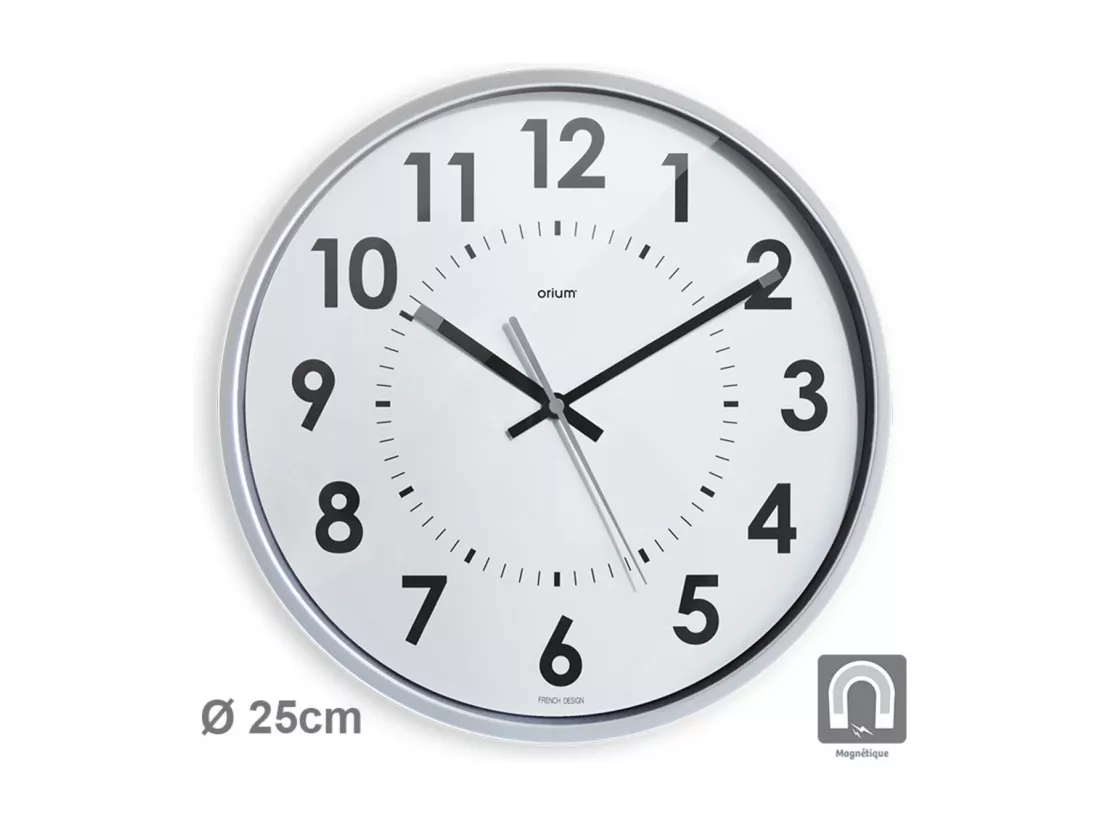 Horloge silencieuse Magneto Ø25cm - Orium