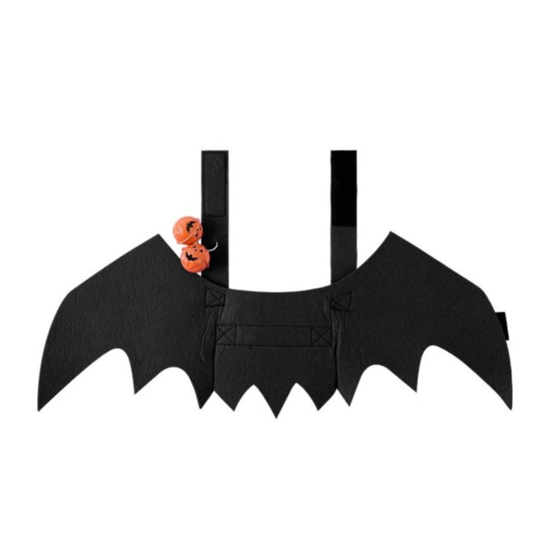 (45x18cm) Haustier Halloween Kostüm Fledermaus Flügel für Katzen - Schwarz