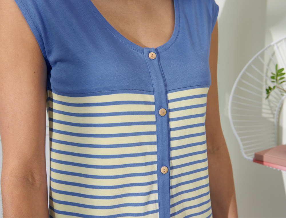 Pyjama short -Promenade marine