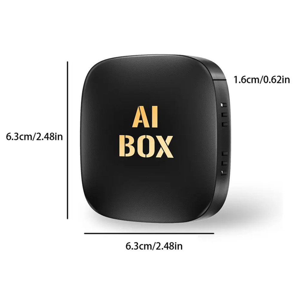 Android 13 Smart Box KFZ USB/USB-C Wireless Adapter für Apple CarPlay und Android Auto mit WiFi / GPS / BT / MicroSD-Slot - Schwarz