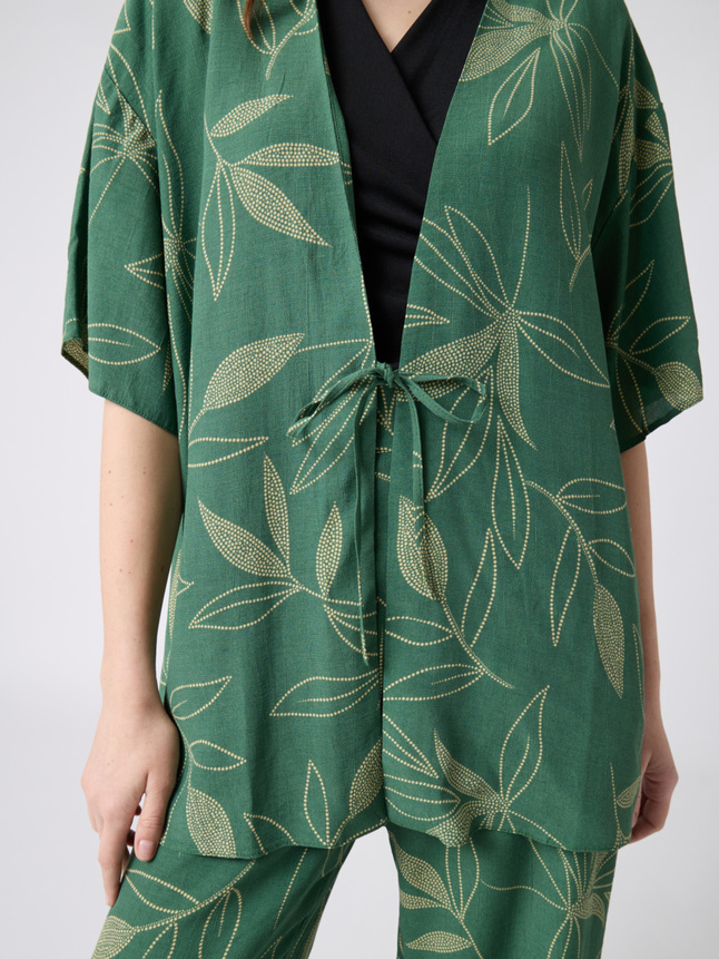Chemise kimono imprimée