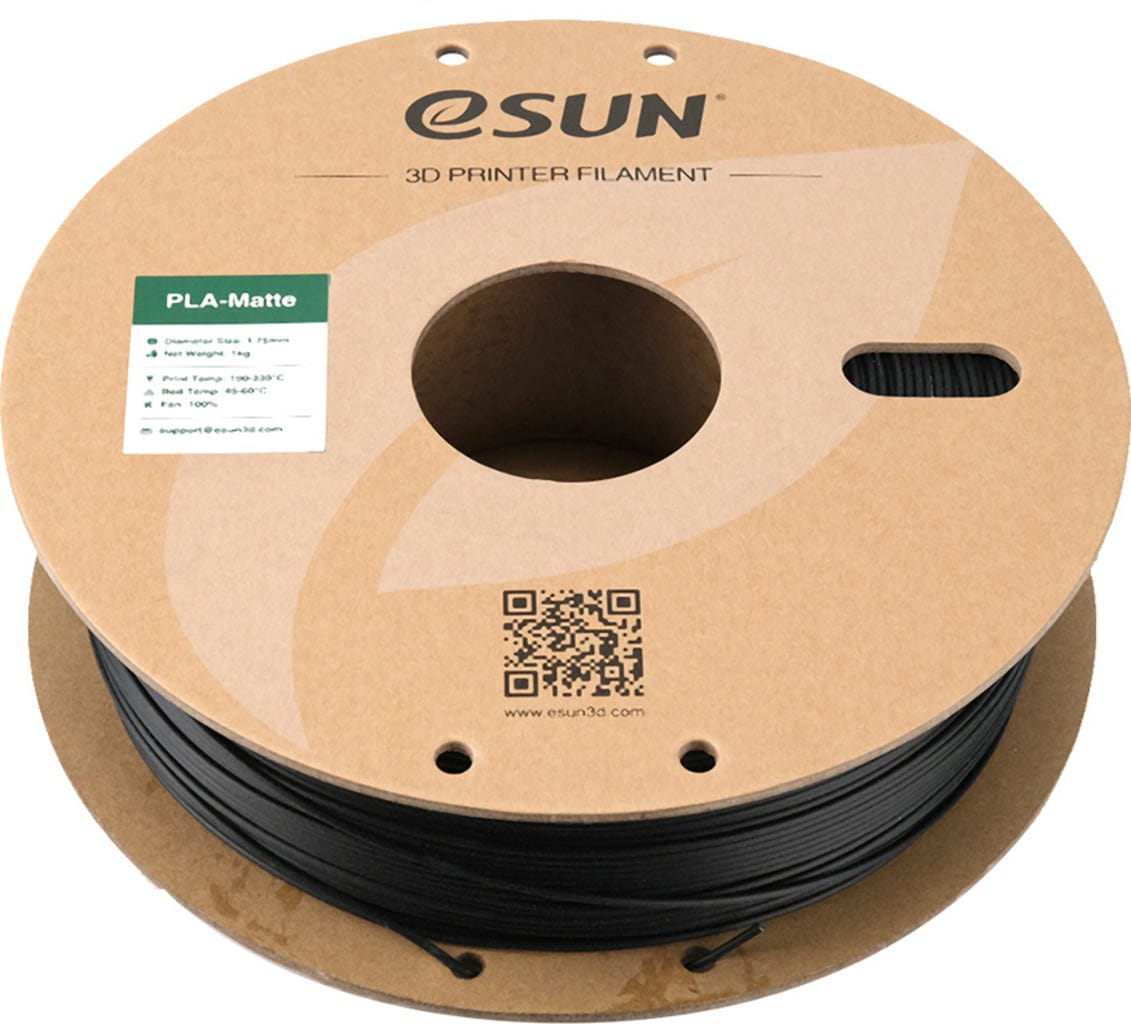 eSUN  PLA-Matte Black, 1,75 mm / 1000 g    Kostengünstiges Filament für Modelle mit matter Oberfläche