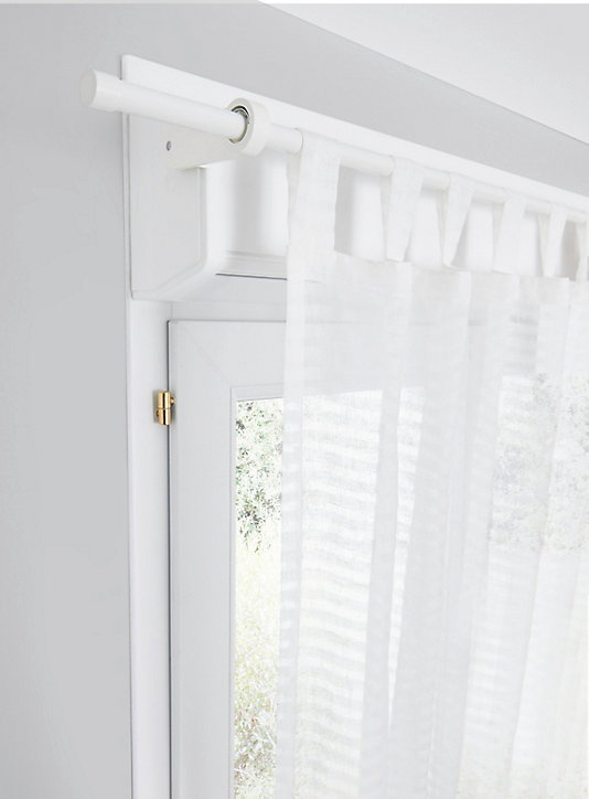 Tringle à rideau GoodHome extensible Ikaria, blanc mat, 70/100 cm