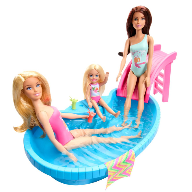 Barbie - Pool mit Puppe - Spielset