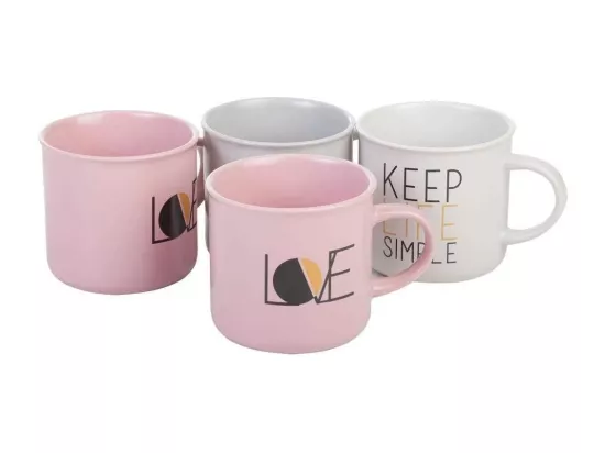 Ensemble de 4 tasses à petit déjeuner 370cc
