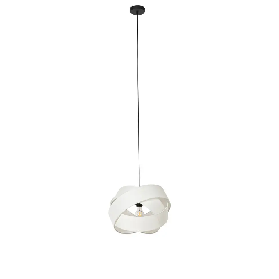 Qazqa hanglampen cloth wit e27