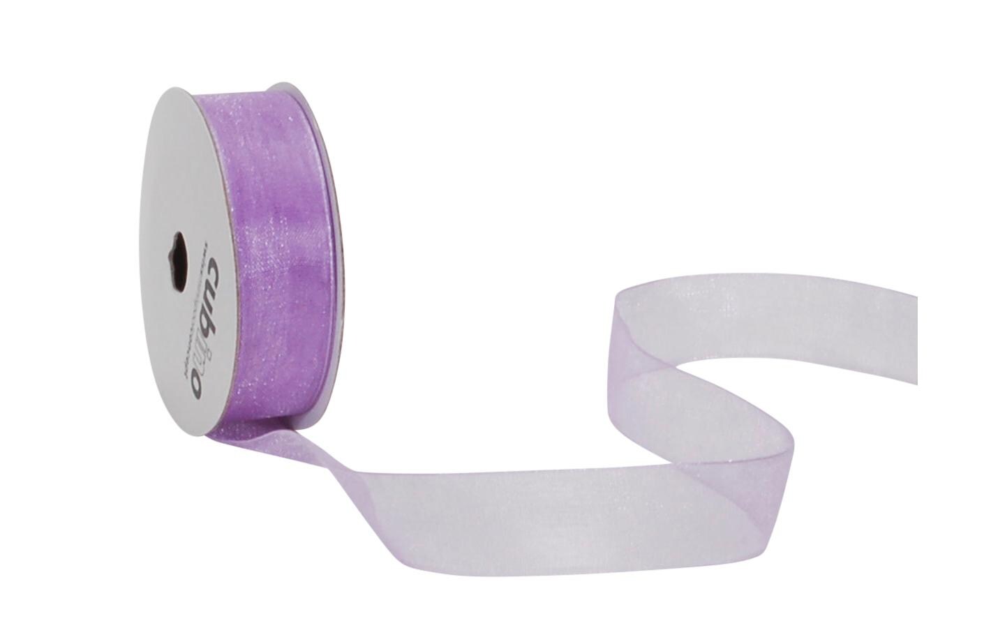 Organzaband Organsa 15 mm x 8 m, FliederBand für Geschenke