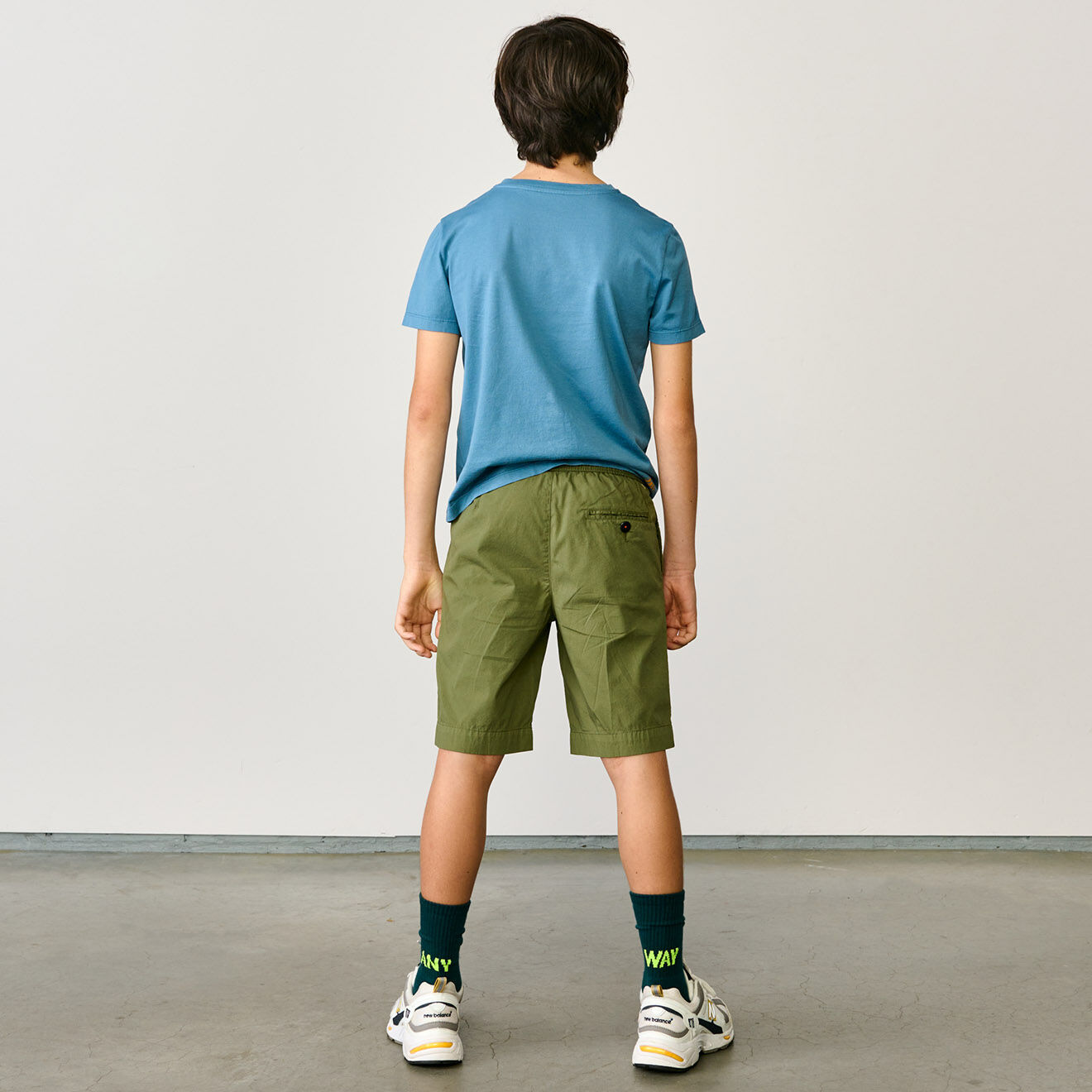 Bellerose Bermuda en Toile de Coton Pawl vert kaki