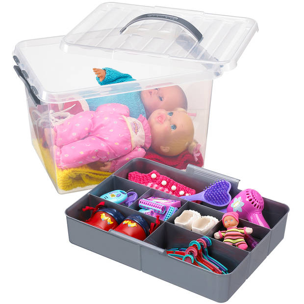 Sunware Q-line multibox 15 liter + inzetbakje met vakverdeling