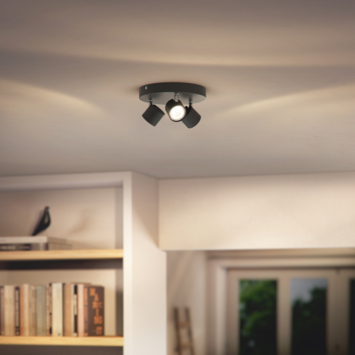 Philips opbouwspot Star 3-lichts zwart