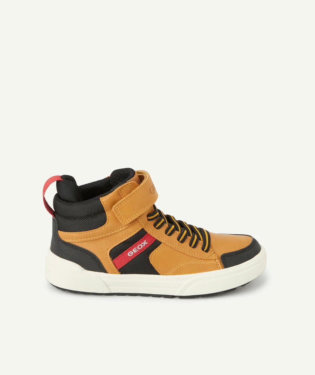 GEOXBASKETS MONTANTES WEEMBLE GARÇON JAUNE CAMEL ET NOIR