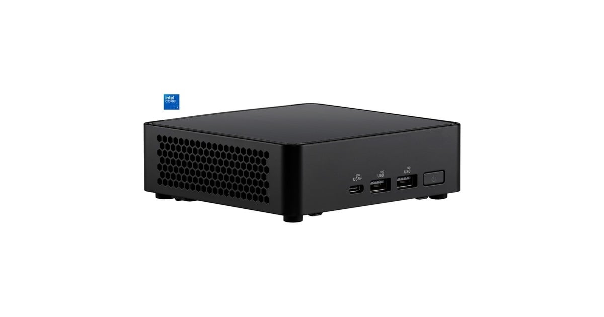 ASUSNUC 14 Pro Slim Kit RNUC14RVKI300002I barebone  (Zwart | Core 3 100U | Intel Graphics)