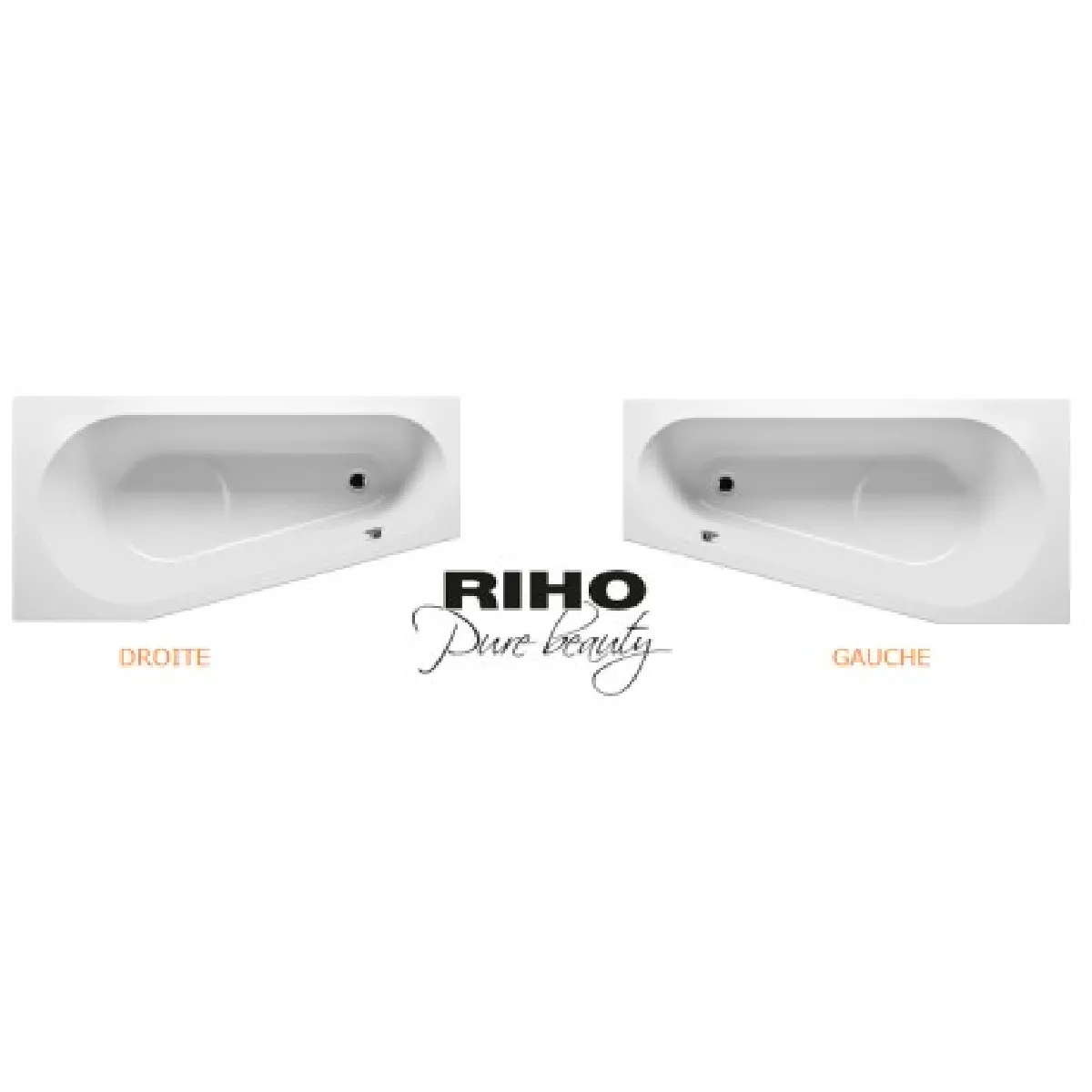 Riho DELTA 160x80 cm - Blanc