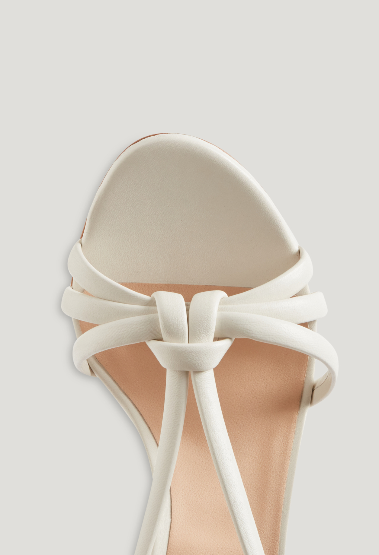 Sandales cuir ecru