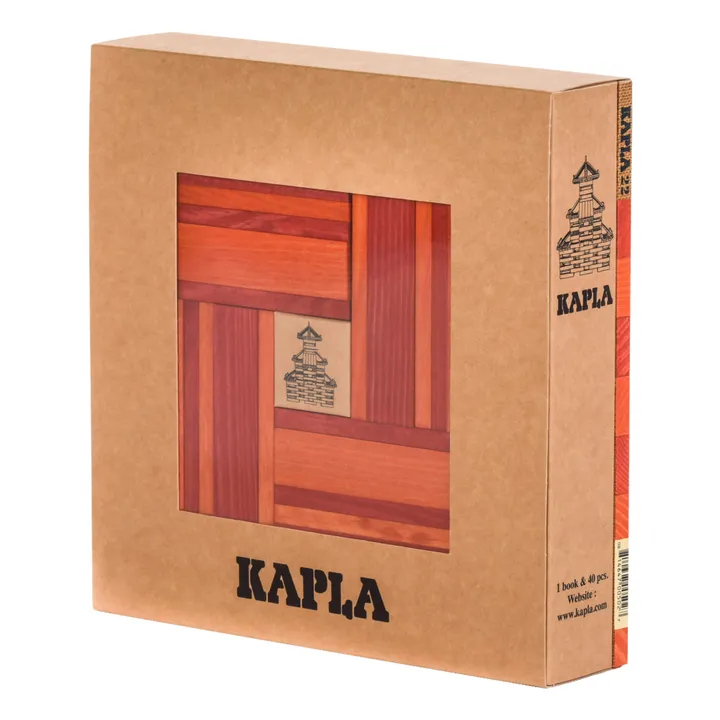 Kapla Coffret couleur - 40 planchettes | Rouge