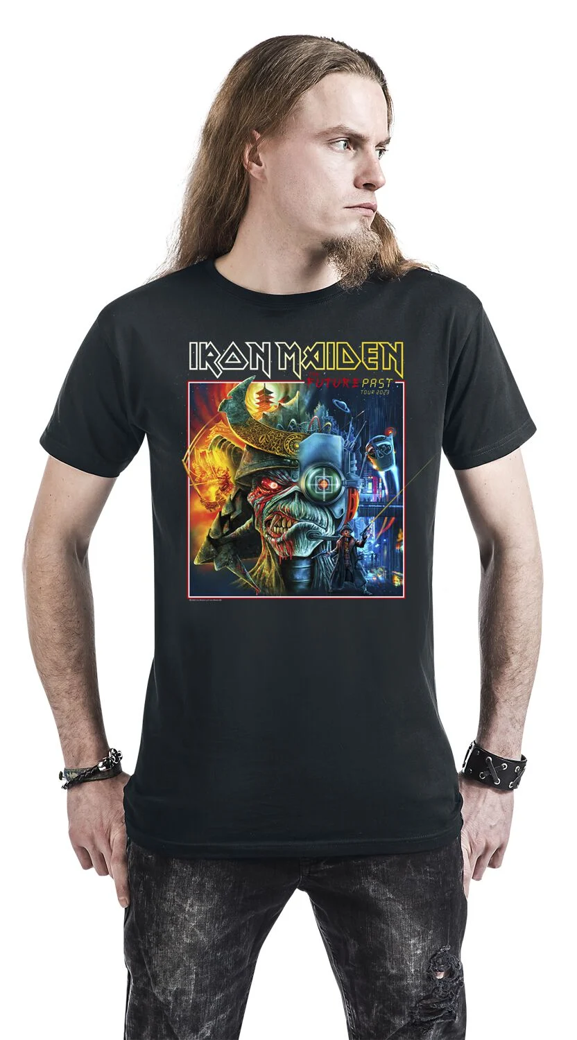 The Future Past Tour Art 2023 Square | Iron Maiden T-Shirt Manches courtes
