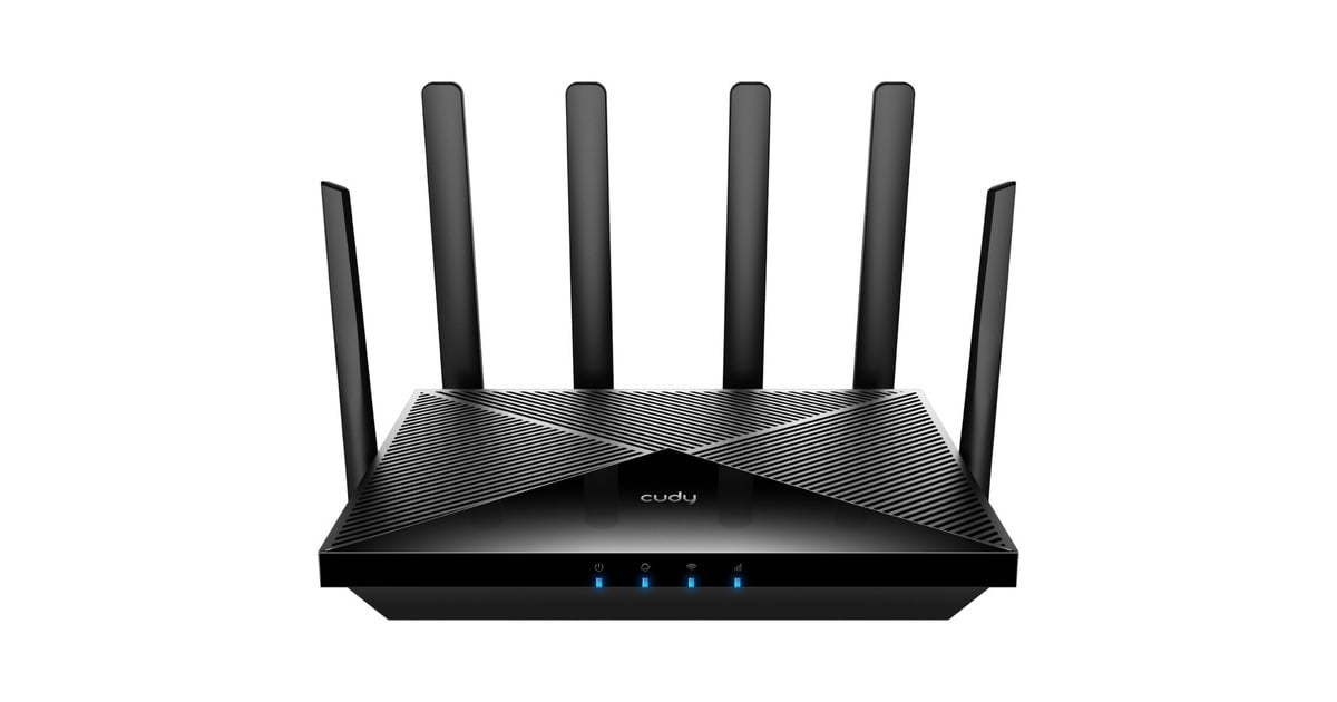 CudyAC1200 Wi-Fi 4G LTE-Cat6 Gigabit mesh router  (Zwart, Cudy Mesh, Cudy App, 2x nano SIM-slot)