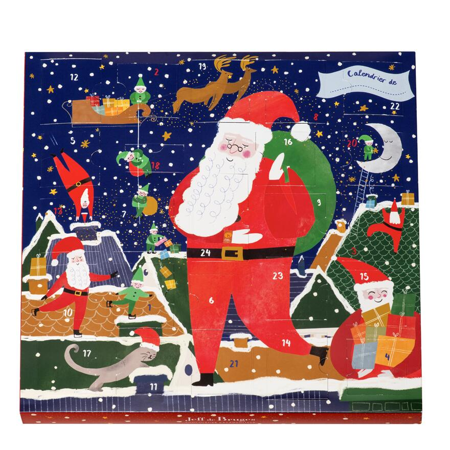 Calendrier de l'Avent décor Père Noël