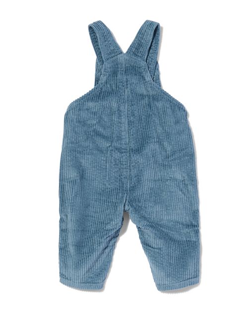 combinaison bébé en velours côtelé bleu