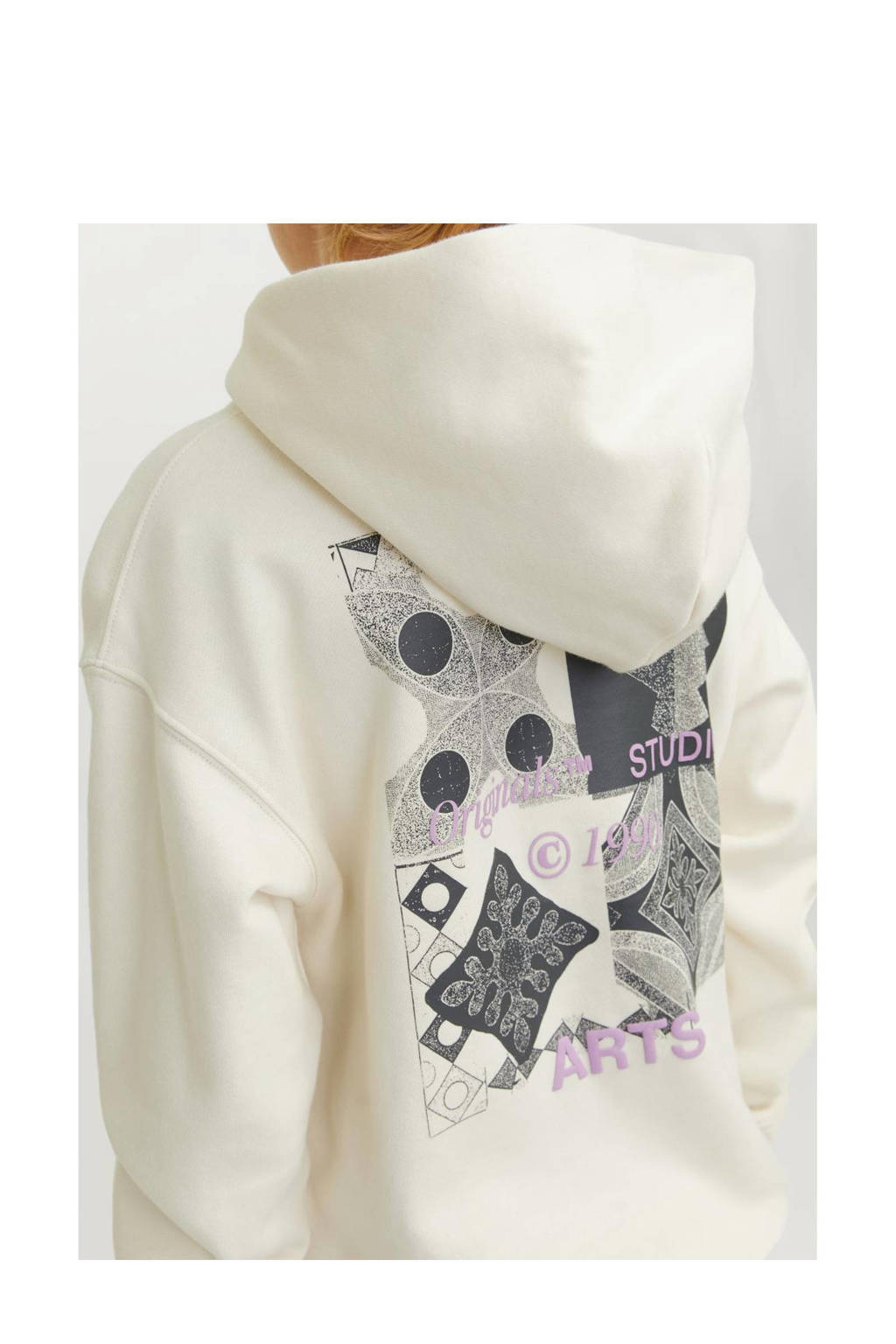 JACK & JONES sweater JORNOHO met backprint offwhite
