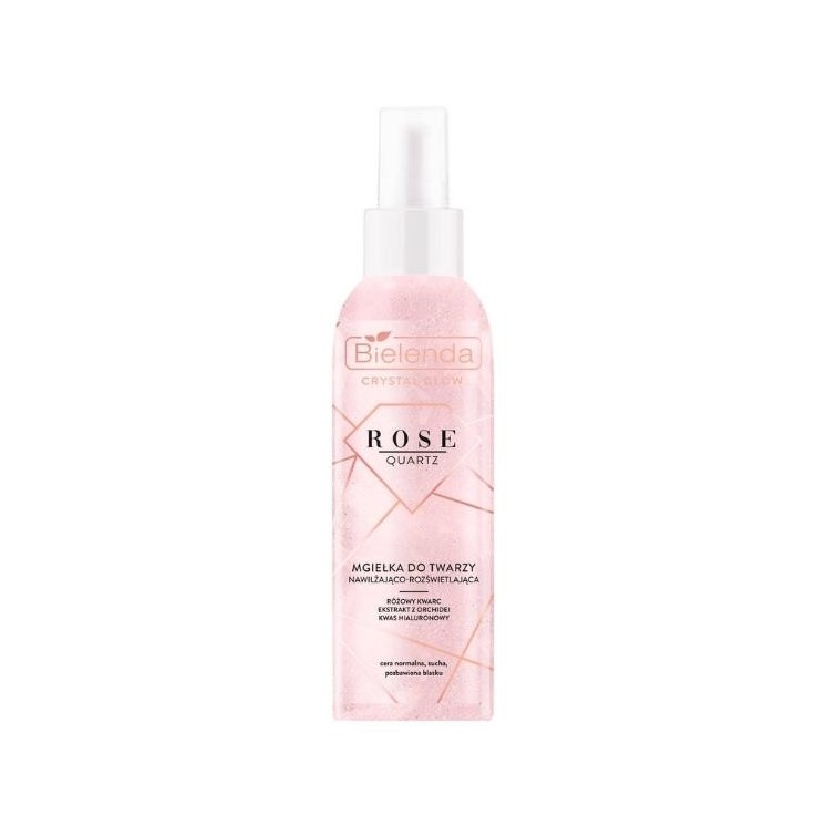 Bielenda Crystal Glow Rose Hydraterende en verhelderende gezichtsmist Quartz 200ml