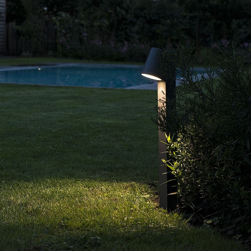 Buitenlamp donkergrijs met grondpin en kabelmof 60cm incl. LED IP44 - Uma