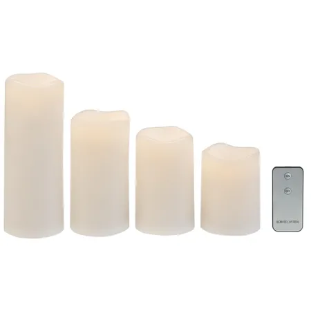 Idena LED Kerzen gestuft 4er Idena mit Fernbedienung