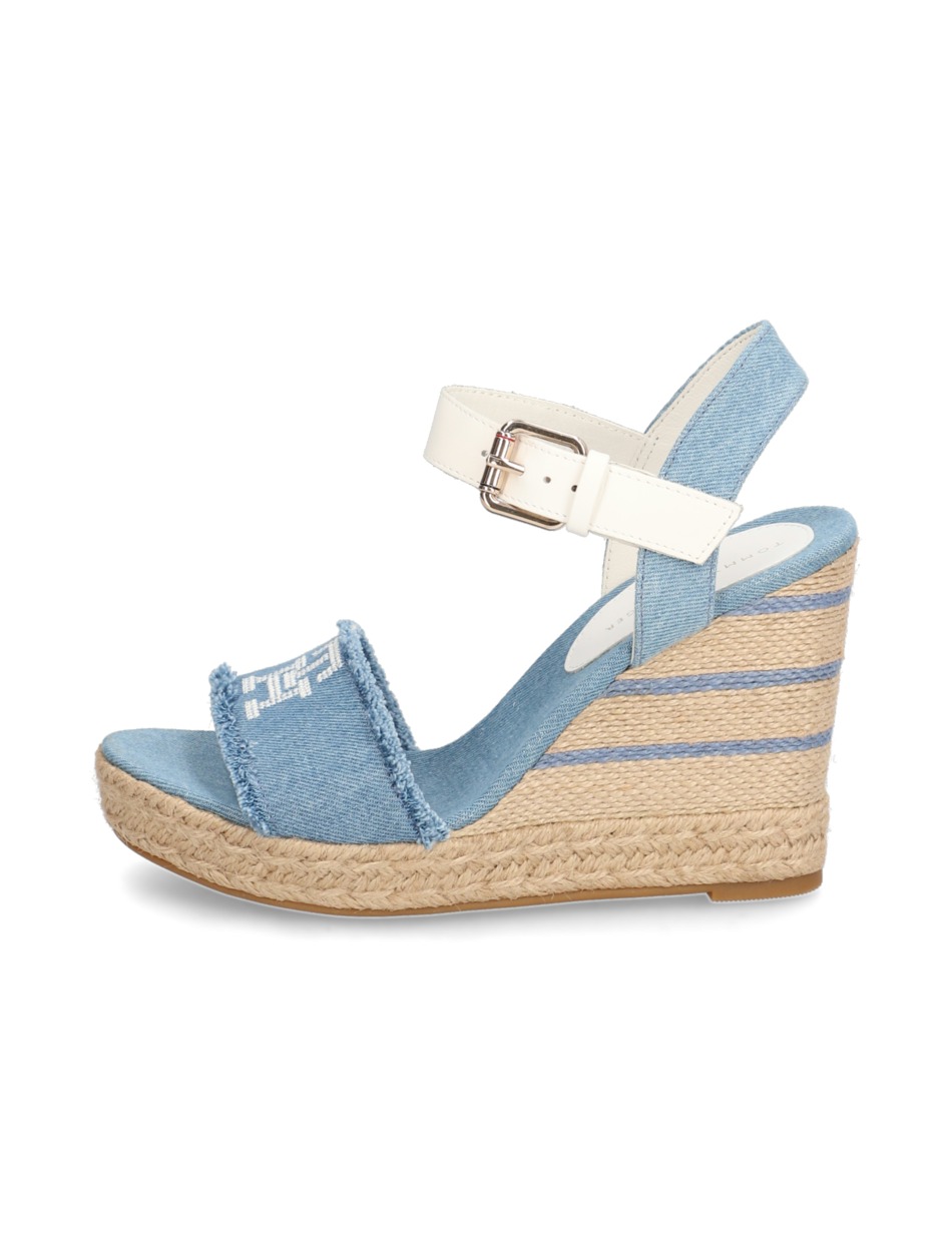 DENIM WEDGE SANDAL