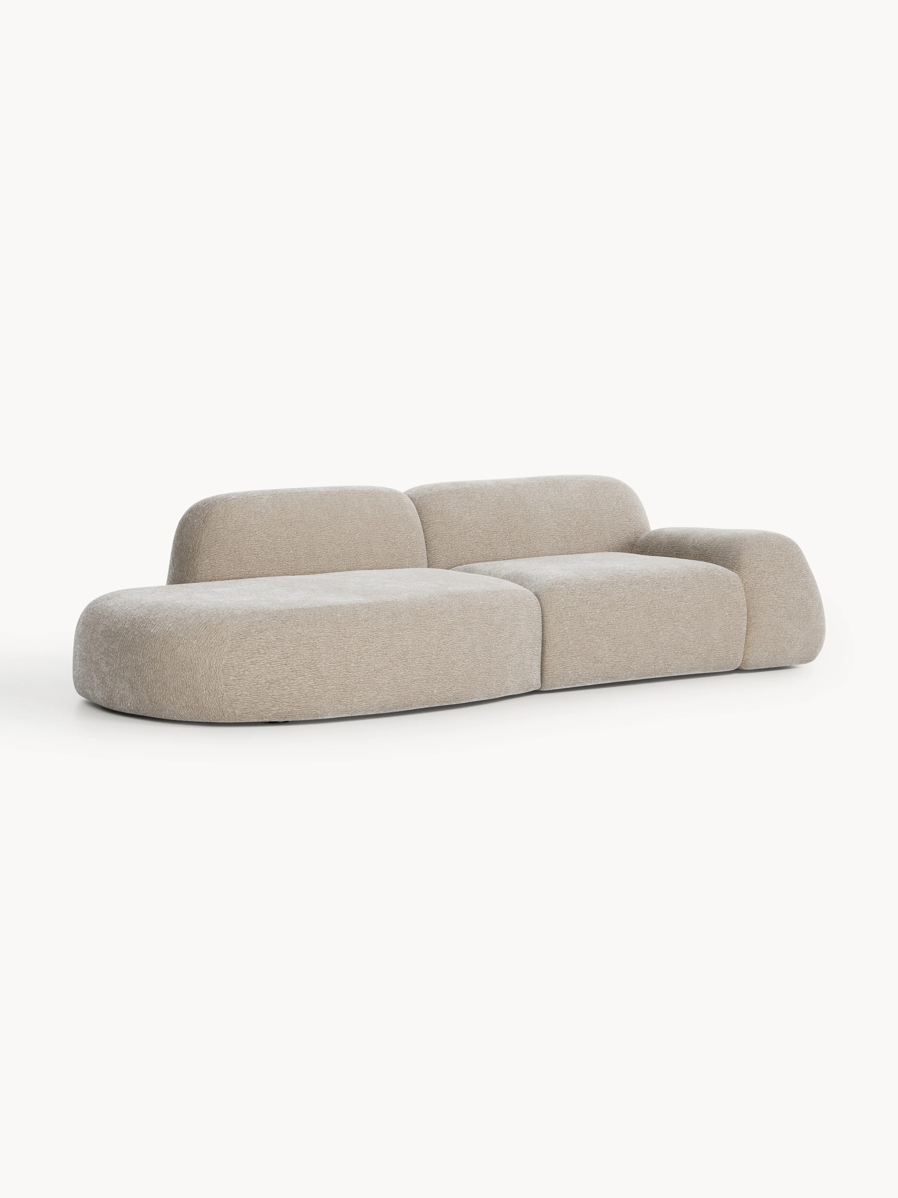 Modulaire teddy chaise longue Wolke (3-zits)