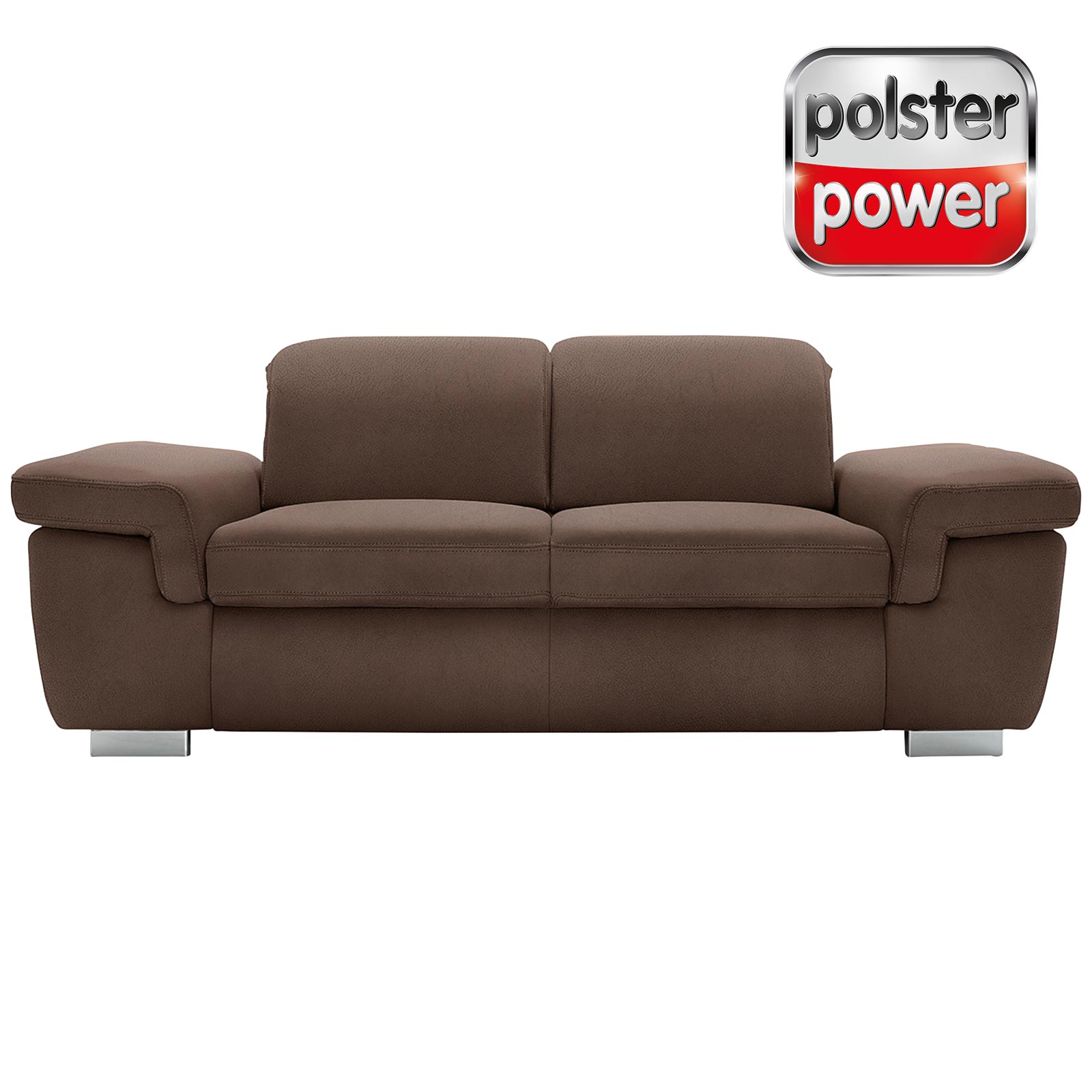 polsterpower 2,5-Sitzer Boxspringsofa - Saddle nougat - Basismodell