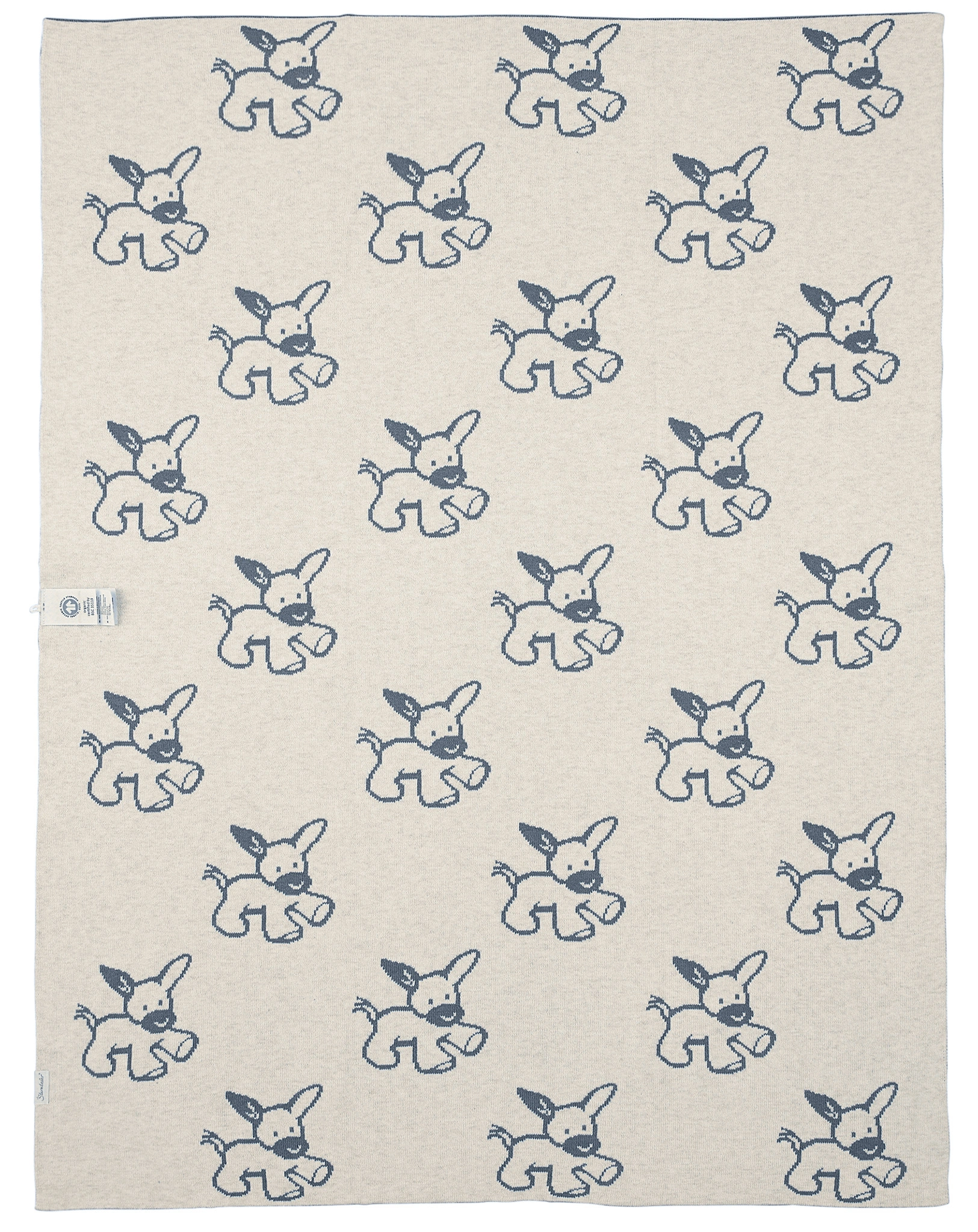 Strick-Schmusedecke ESEL EMMI (80x100) in blau