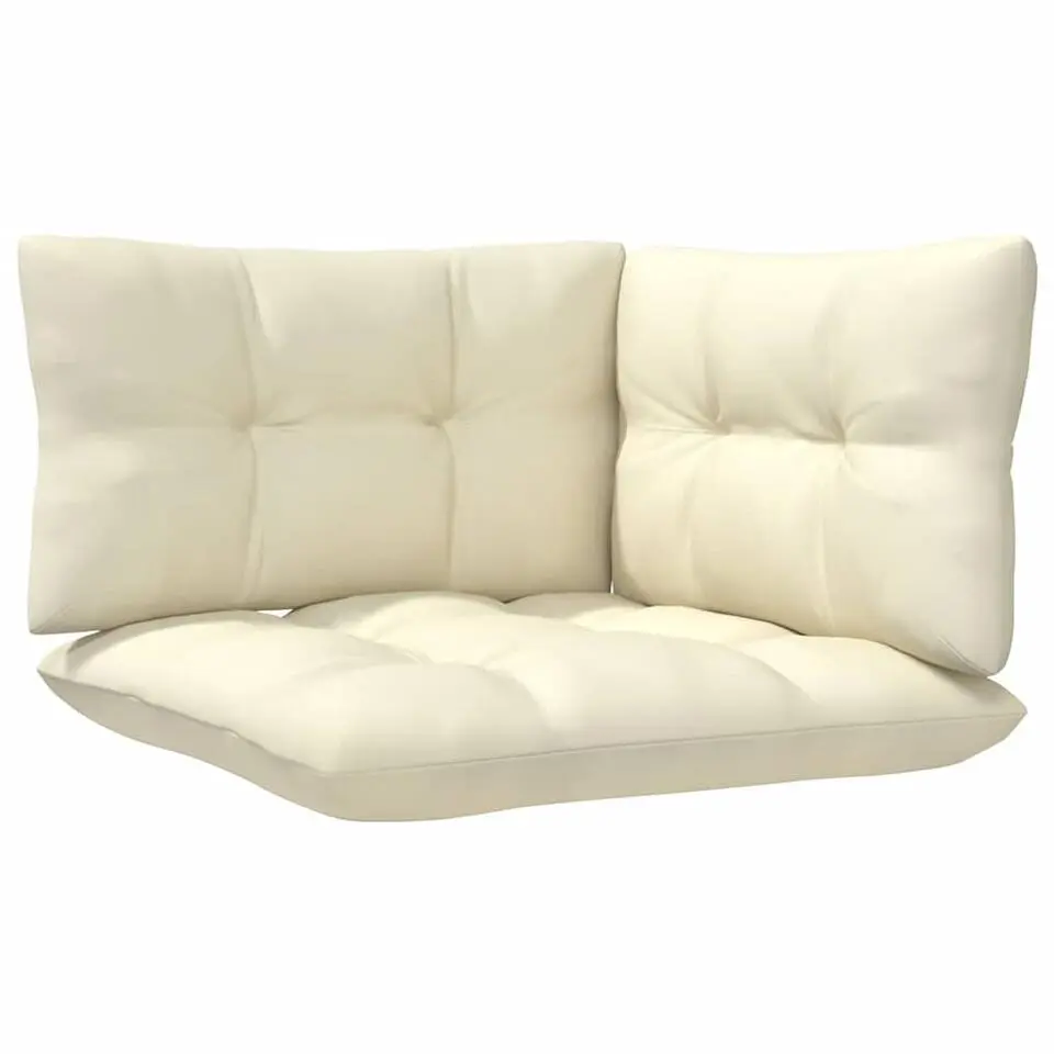 vidaXL - Loungeset - Crème - Grenenhout